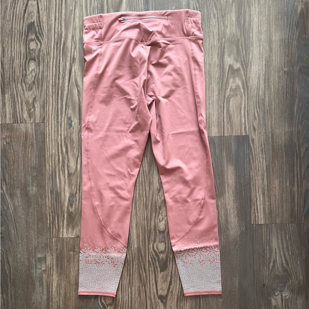 Fabletics brand -mid-rise leggings -ultra cool…orchid smoke with silver mosaic.
